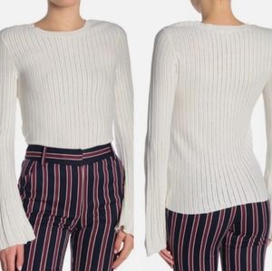 NWT FRAME Pointelle Rib Knit Large Sweater